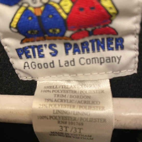 Pete’s Partner Black Coat w/ Red Flowers - 3T - Picture 4 of 4